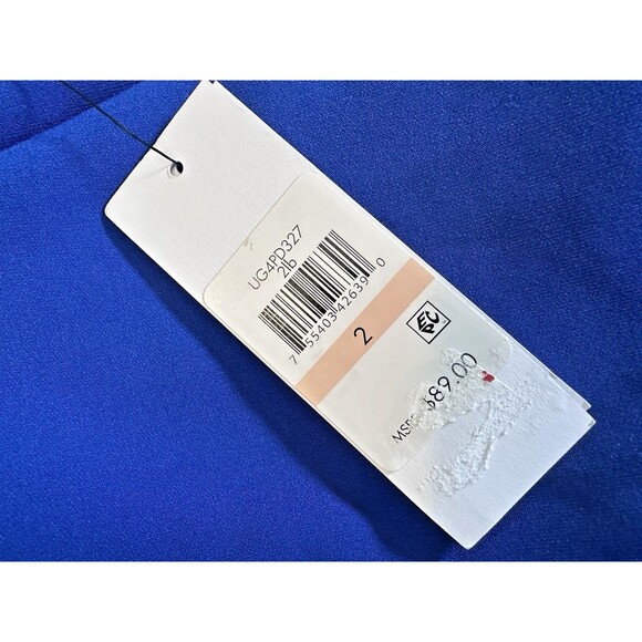 DKNY Women's Elasticated-Back Slim-Leg Ankle Pants Royal Blue Size 2 - Picture 8 of 10